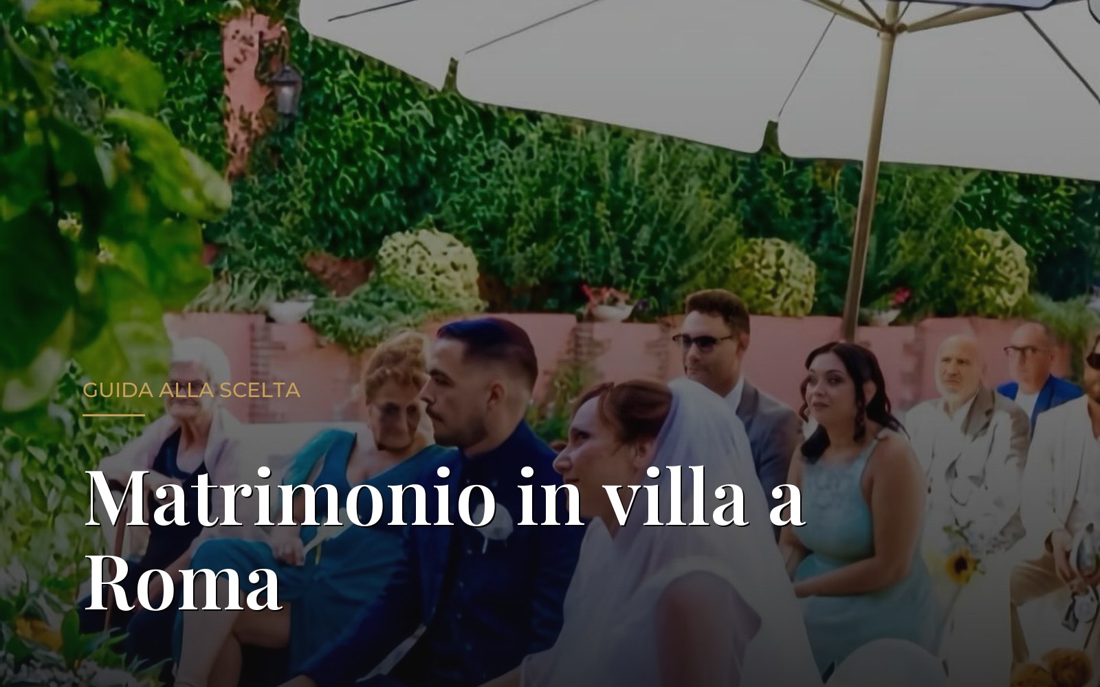 Matrimonio in villa a Roma: cerimonia nei giardini di una dimora storica